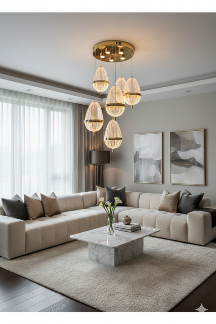 MODERN GALAKSİ 10'LU SARKIT LED AVİZE 