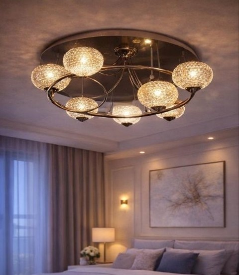 MODERN 6'LI KRİSTAL TOPLU LED AVİZE