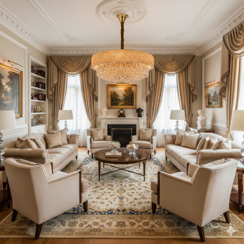  50'LİK GOLD KAPLAMALI MODERN KRİSTAL AVİZE 