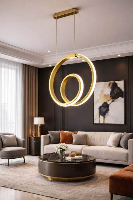 MODERN HALKA İÇİ HALKA SAKIT LED AVİZE