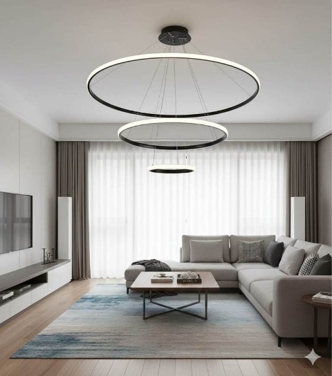MODERN 3 KATLI CEMVER SARKIT LED  AVİZE 