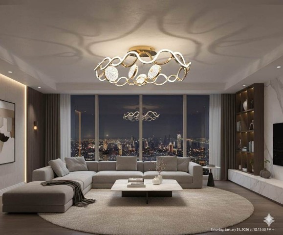 MODERN ALYANS YÜZÜK MODELİ 3 TOPU SAKIT LED AVİZE 