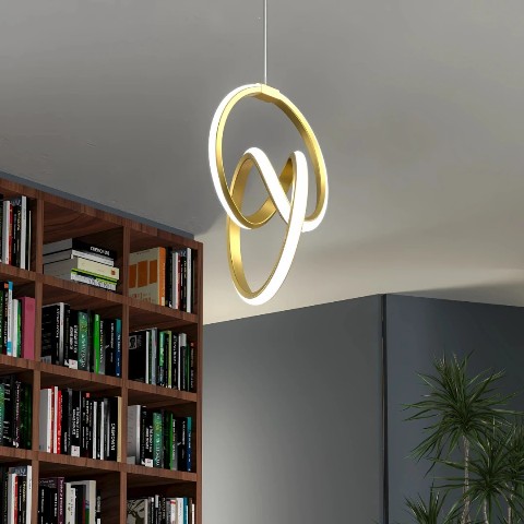 Trend Eskitme Modern Ultra Beyaz Ledli Sarkık Ledli Avize