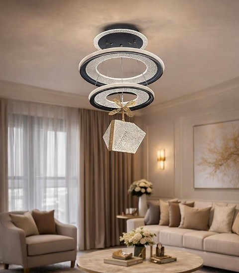 MODERN DAİRESEL LED AVİZE 