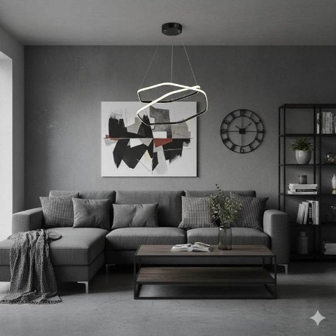 MODERN 2 KATLI ALTIGEN SARKIT LED AVİZE
