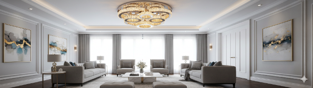 MODERN DAİRESEL KRİSTAL TAŞLI LED AVİZE 