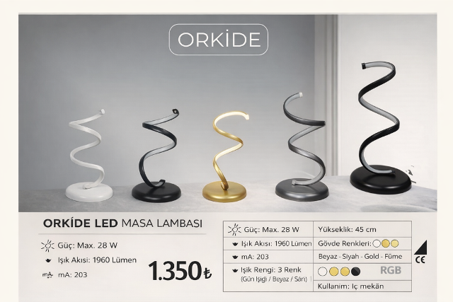 ORKİDE LED MASA LAMBASI